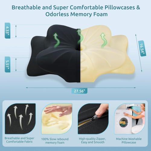 DONAMA Cervical Pillow for Neck and Shoulder Pain Relief, Cooling Contour - Image 2
