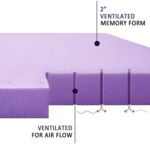 SINWEEK Mattress Topper Twin XL, 2 Inch Gel Memory Foam Mattress Topper College - Image 5