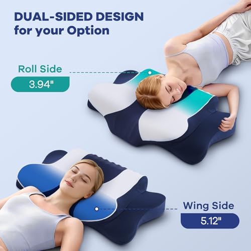 DONAMA Cervical Pillow for Neck Pain, Ergonomic Memory Foam Contour Pillow - Image 3