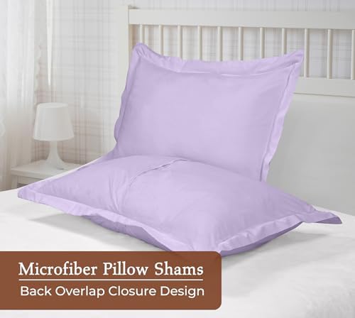 Royale Linens Microfiber Euro Size Pillow Shams Set of 2 - Image 2