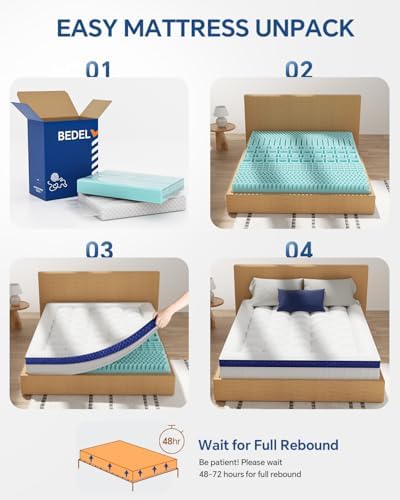 BEDELITE Dual Layer Full Size Memory Foam Mattress Topper - Image 6