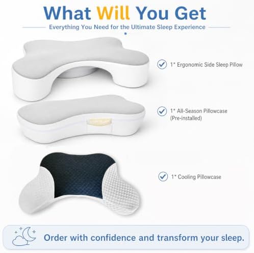 Side Sleeper Pillow with Arm Hole, Ergonomic Shoulder Pillow - Image 6