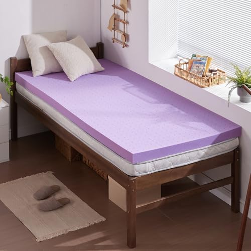 SINWEEK Mattress Topper Twin XL, 2 Inch Gel Memory Foam Mattress Topper College by SINWEEK
