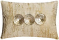 The HomeCentric Decorative Silver & Gold 12"x16" Lumbar Pillow Cover, Jacquard by TheHomeCentric