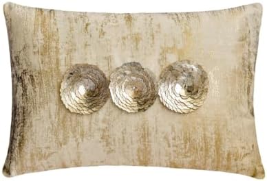 The HomeCentric Decorative Silver & Gold 12"x16" Lumbar Pillow Cover, Jacquard by TheHomeCentric
