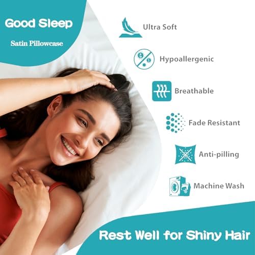 Satin Pillowcase for Hair and Skin, Softer Than Mulberry Silk Pillow Case 1 Pack - Image 3