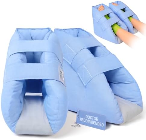 Heel Protectors for Pressure Sores, Adjustable Heel Cushion Boots for Elderly by DRKLC