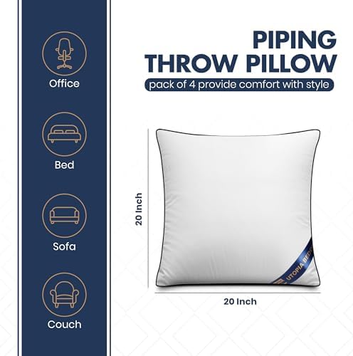 Utopia Bedding 20x20 Throw Pillow Inserts, Decorative Pillows - Image 2