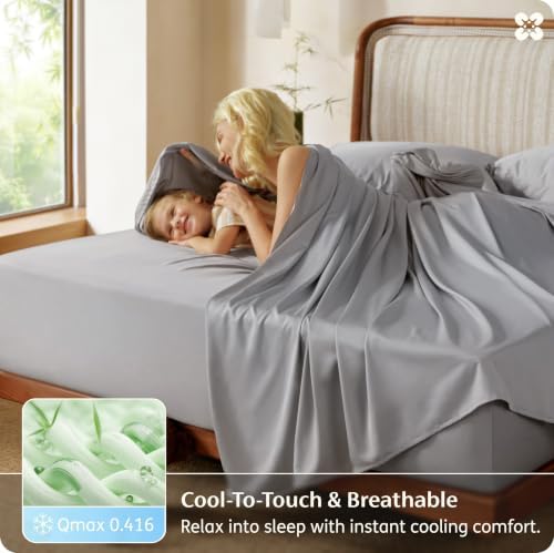 Bedsure PureWoven 100% Viscose Derived from Bamboo, King Size Sheets Set - Image 4