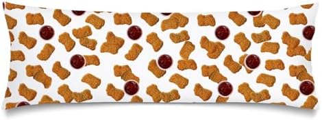 Chicken Nuggets Print Lumbar Pillow Cover 14x36 Long Body Pillow Covers by Unknown