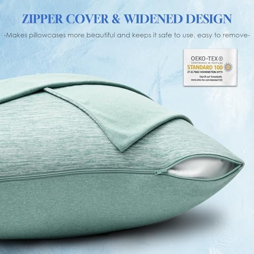 CHOSHOME Cooling Pillow Cases Zipper Pillow Covers Q-Max > 0.45 Zippered - Image 5