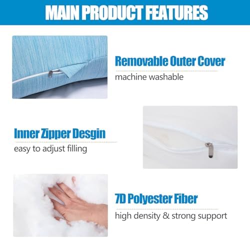 1 MIDDLE ONE Pregnancy Pillow, C Shaped Full Body Pillow - Image 4