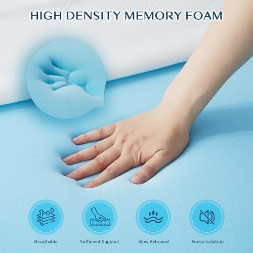 MASVIS 3 Inch Memory Foam Mattress Topper California King Size, Ventilated Gel - Image 4