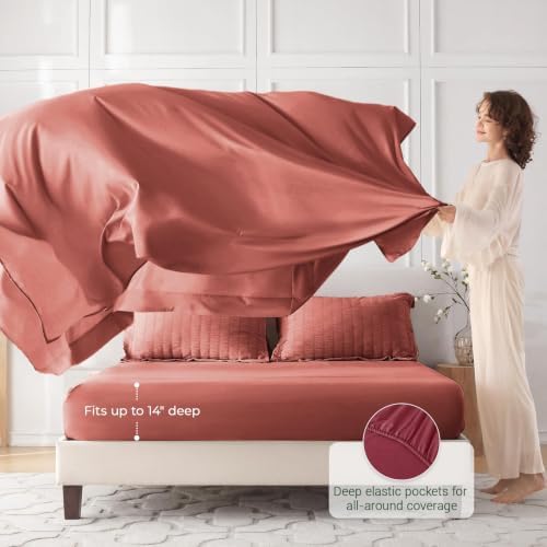 MUXHOMO 7 Pieces Oversized King Comforter Set, Seersucker Bed in a Bag - Image 3