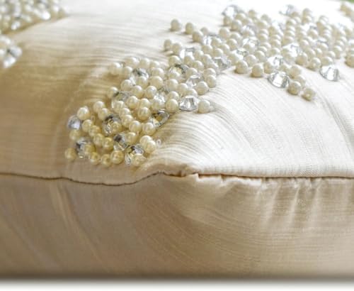 Ivory Decorative Lumbar Pillow Cover 12" x 16" | Modern Satin Oblong Cushion - Image 7