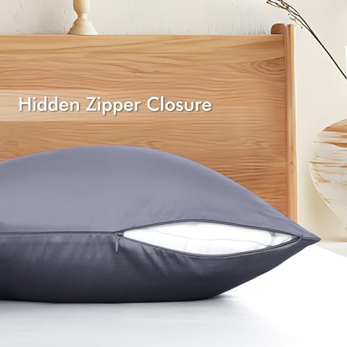Bamboo Viscose Zipper Pillow Cases Standard Size Set of 4 - Image 6