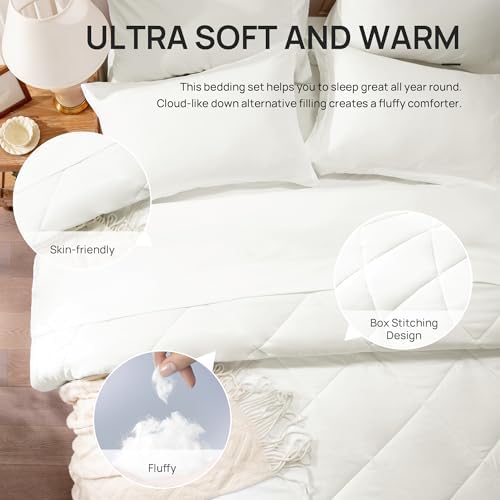 Love's cabin Oversized Queen Comforter Set, 7 Pieces Bed in a Bag, All Season - Image 4