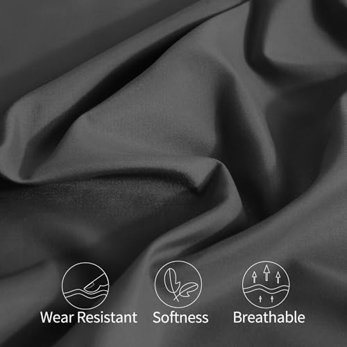 Horbaunal Microfiber Pillowcases King Size, Dark Grey, 2 Pack - Image 6