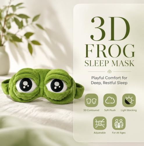3D Frog Eye Mask, Adjustable Eyelids - Image 2