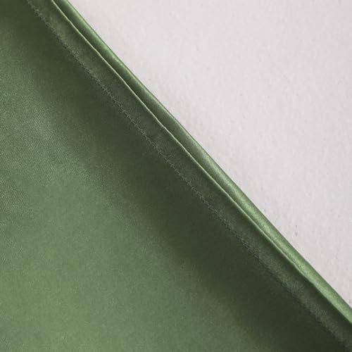 NTBAY Queen Satin Pillowcases, Olive Green - Image 4