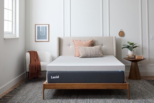 Lucid 3 Inch Bamboo Charcoal Infused Memory Foam Mattress Topper by Lucid