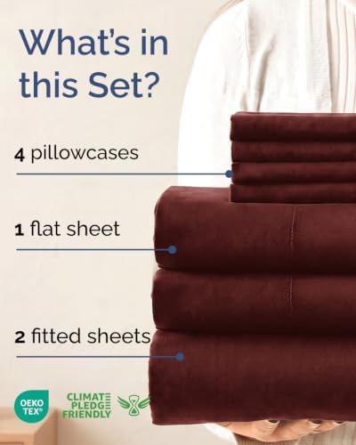 Split King 7 Piece Bed Sheet Set - Image 2