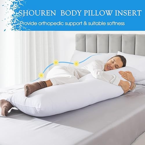 SHOUREN Large Body Pillow, Long Bed Pillow - Image 3