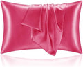 BEDELITE Satin Pillowcases, Standard Size 20x26 Inch, Hot Pink by BEDELITE