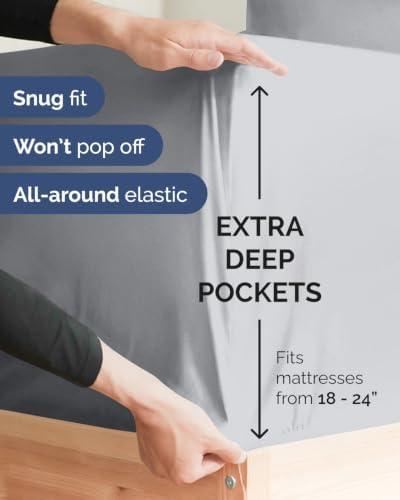 CGK Linens Extra Deep Flex Top Split Head King Fitted Sheet - Image 2