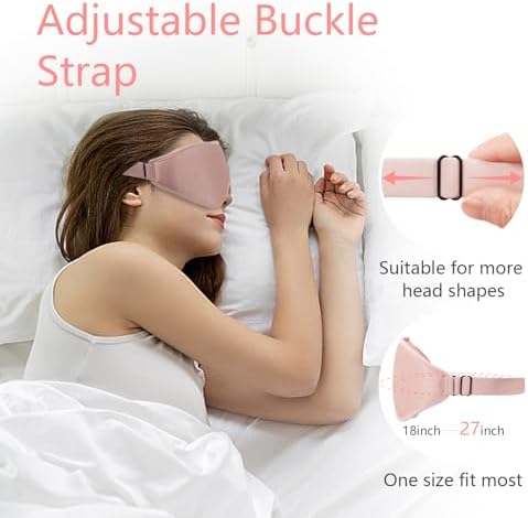Sleep Mask 3D Eye Mask for Sleeping 100% Light Blocking Eye Covers - Image 5
