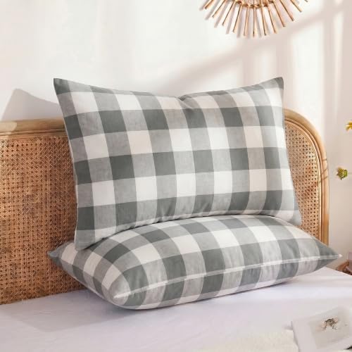 Merryword 100% Cotton Pillow Cases, Queen Size, Soft Breathable Bed Pillow - Image 2
