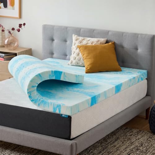 4 Inch Mattress Toppers Memory Foam Cooling Gel Infused by Relaxinsideexploreoutside