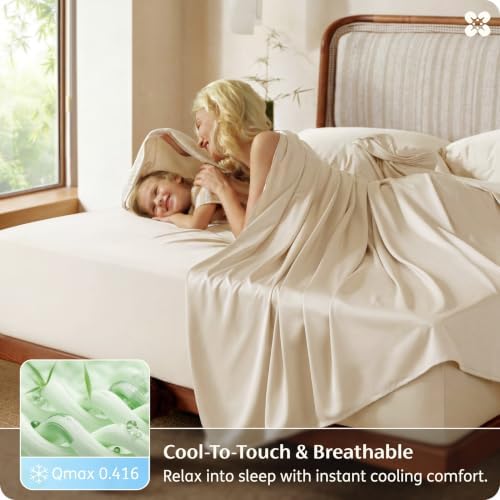 Bedsure PureWoven 100% Viscose Derived from Bamboo, California King Sheets - Image 5
