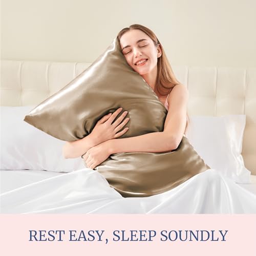 BEDELITE Satin Pillowcases, Queen Size 20x30 Inch, Tawny Brown - Image 5