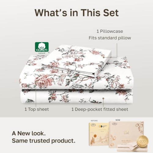 California Design Den Soft 100% Cotton Sateen Twin XL Sheets Set - Image 3