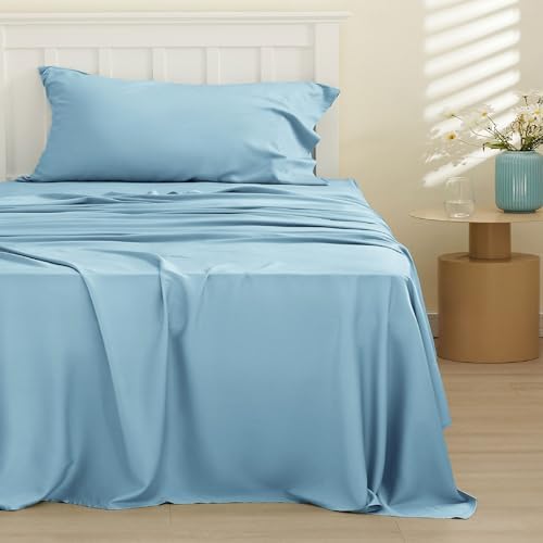 Bedsure PureWoven 100% Rayon Derived from Bamboo, Twin Bed Sheets, 3 Pieces - Image 2