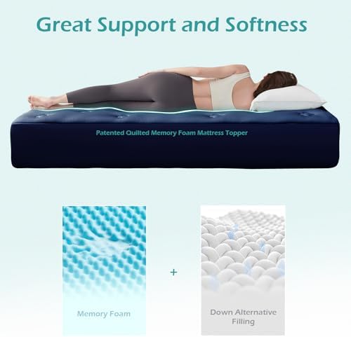 Hansleep California King Mattress Topper Memory Foam, Mattress Pad - Image 4