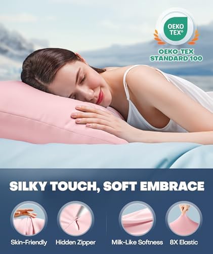 Ultra-Chill Cooling Pillowcase for Hot Sleepers, Softer Than Silk Pillow Cases - Image 5