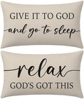 Christian Pillow Covers 12x20 Set of 2, Warm Cream Lumbar Case by HERHOME
