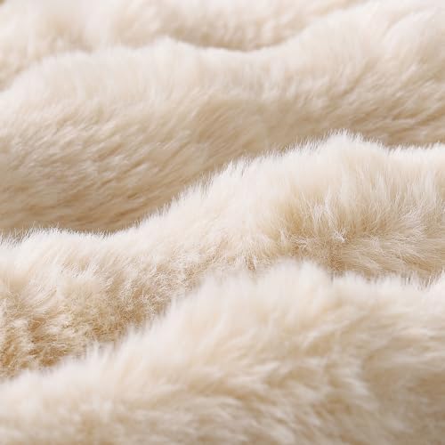 MADIZZ Pack of 2 Thick Plush Faux Wool Throw Pillow Covers Soft Boho Throw - Image 4