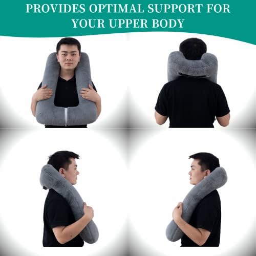 FHSGGP Travel Pillow Car Pillow Kid Car Sleeping Gray - Image 2