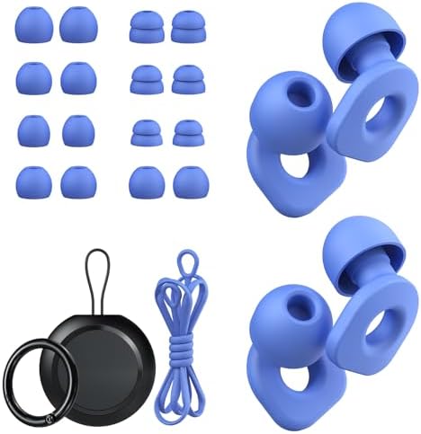 2 Pairs of Earplugs for Sleeping, Reusable Hearing Protection Ear Plugs by LOETRUY