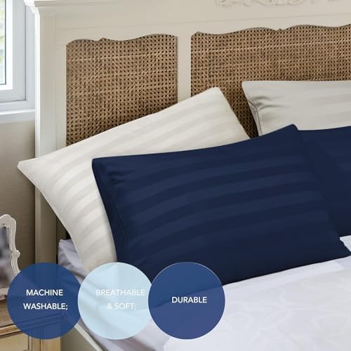 Queen Size Pillowcases 100% Egyptian Cotton 4 Pcs, 400 Thread Count Sateen - Image 6