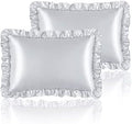 Silky Satin Ruffled Pillow Cases by HommxJF