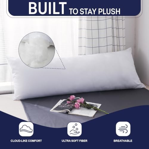 DOWNCOOL Large Body Pillow Insert- Breathable Full Body Pillow - Image 3