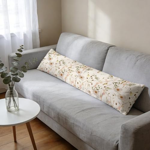 Sage Green Floral Body Pillow Cover Pillowcase - Image 4