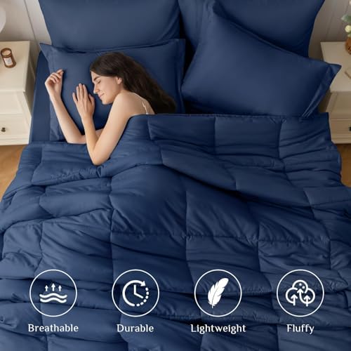JOLLYVOGUE Full Comforter Set, Ultra-Soft Bed in a Bag Full Size 7 Pieces - Image 2