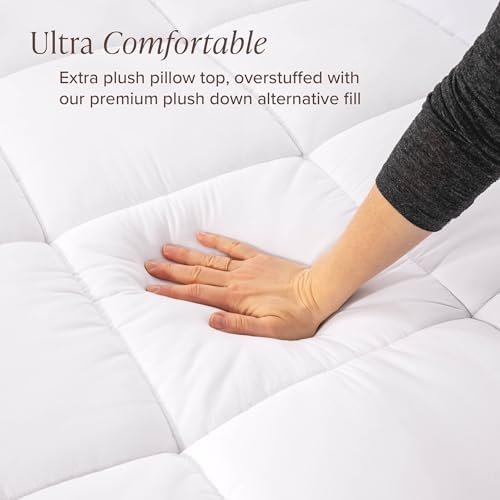 Bare Home Split King Microplush Mattress Topper - Image 6