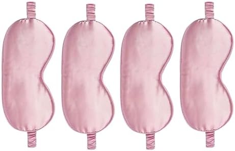 4PACK Sleep Masks Satin Eye Mask Silk Eyes Cover Silky Blindfold Blackout by WJingYiJia