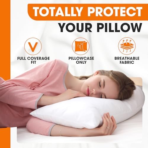 Cheer Collection Down Alternative V Pillowcase – Soft V-Shaped Pillow Cover - Image 2